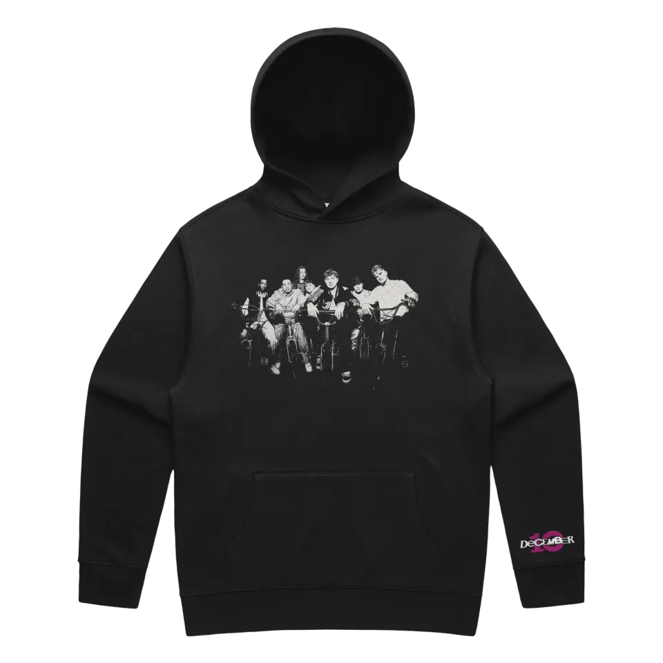EMI December 10 Hoodie noir sweat capuche coton