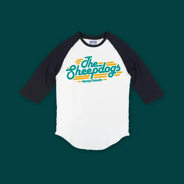 Sheepdogs Recording Co Always Smooth t-shirt raglan blanc et noir