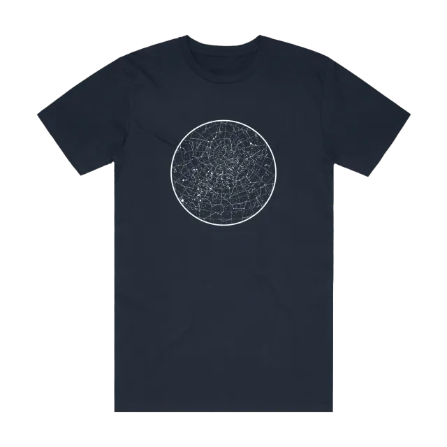 Doves Constellation t-shirt bleu marine coton