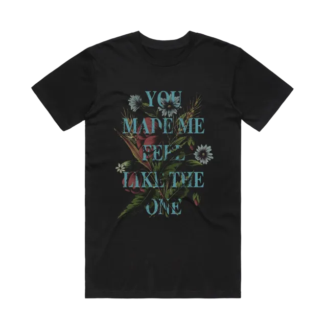 T-shirt Vintage You Made Me Feel Like The One noir coton