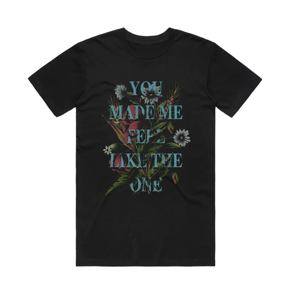 T-shirt Vintage You Made Me Feel Like The One noir coton