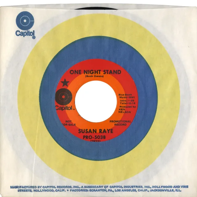 Omnivore Recordings Susan Raye One Night Stand vinyle 7" vintage