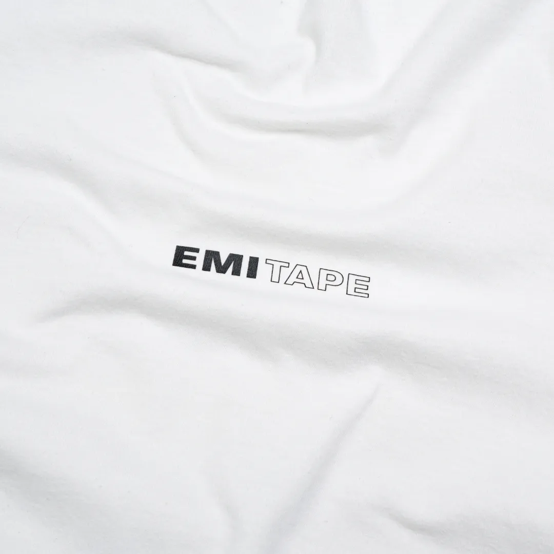 EMI TAPE t-shirt blanc coton coupe droite