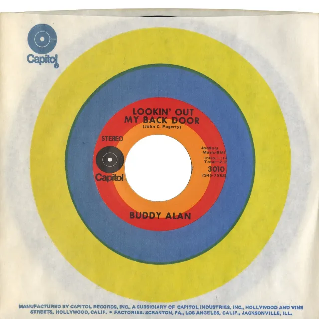 Omnivore Recordings Buddy Alan Lookin Out My Back Door vinyle 7" vintage