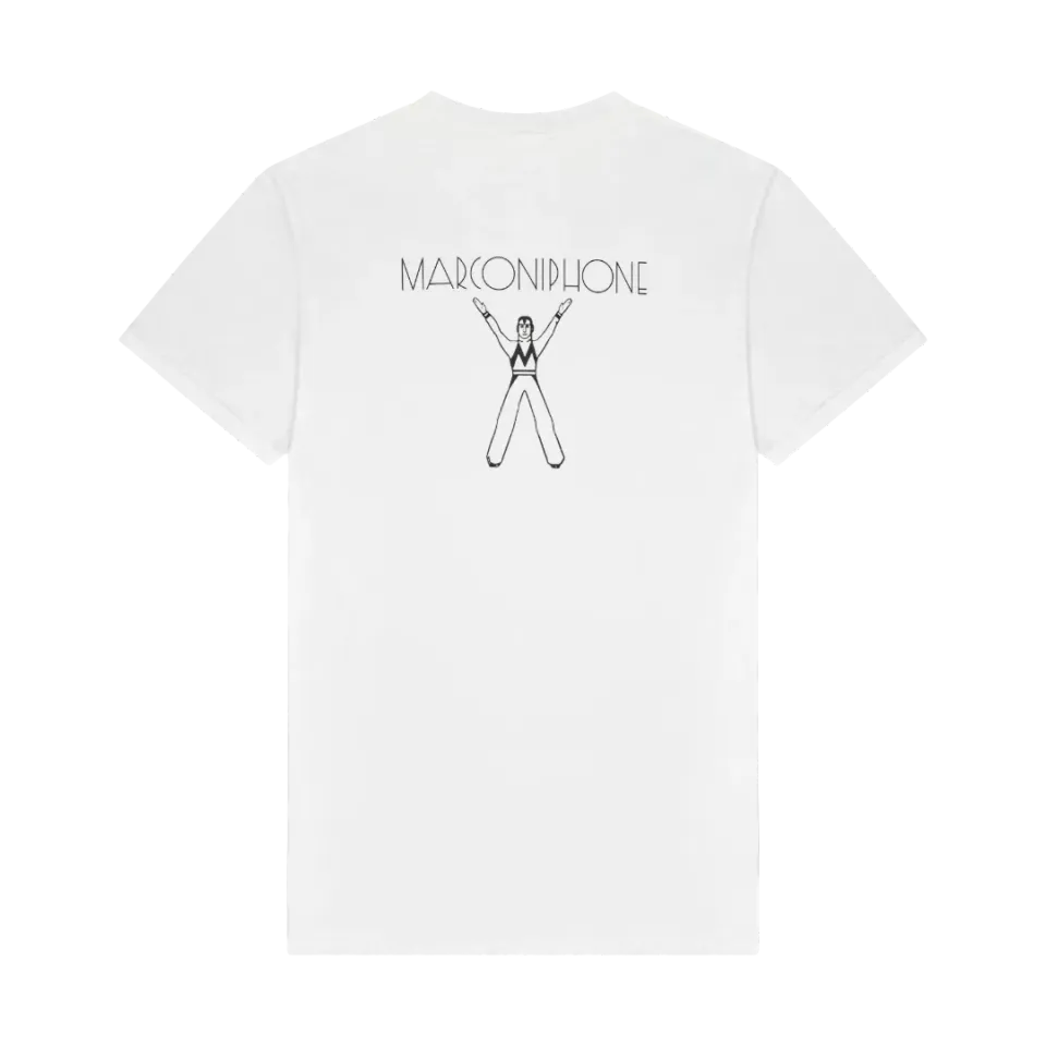 EMI Marconi T-shirt blanc coton 100% ring-spun