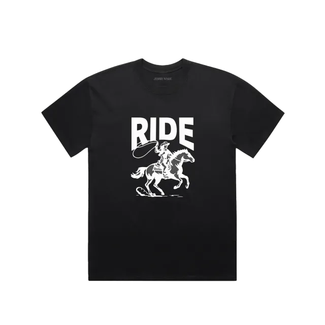 EMI Ride Black t-shirt noir coton bio relax