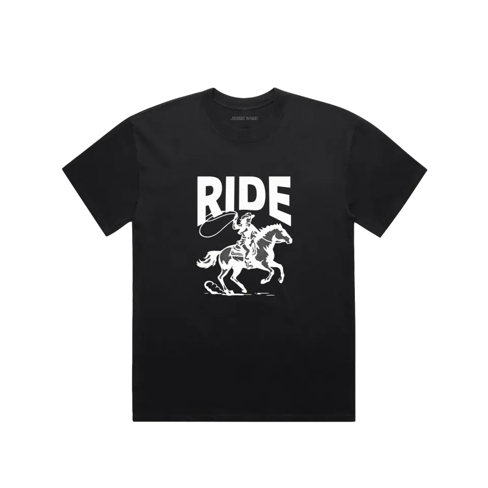 EMI Ride Black t-shirt noir coton bio relax
