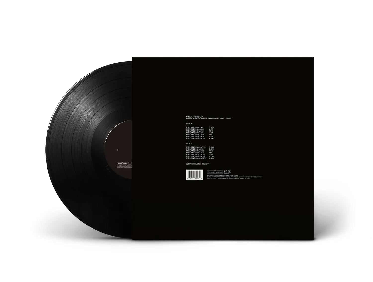 William Basinski Melancholia vinyle LP orange opaque remasterisé