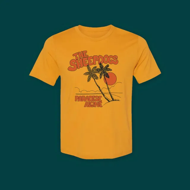 Sheepdogs Recording Co Paradise Alone t-shirt jaune sunset
